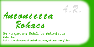 antonietta rohacs business card